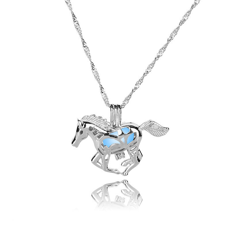 Blinkende Hestevedhæng Snor med Galopperende Heste Motiv