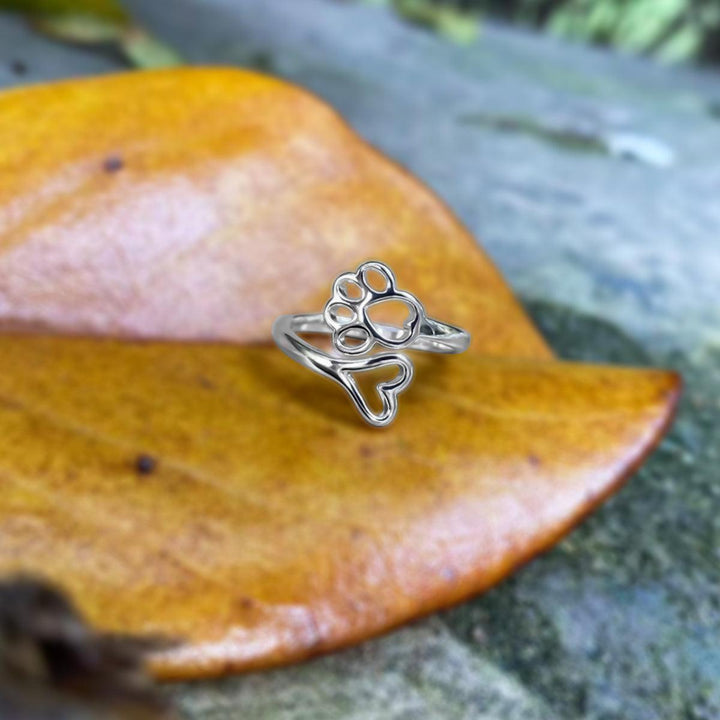 Justerbar Potehjerte Ring i Rustfrit Stål