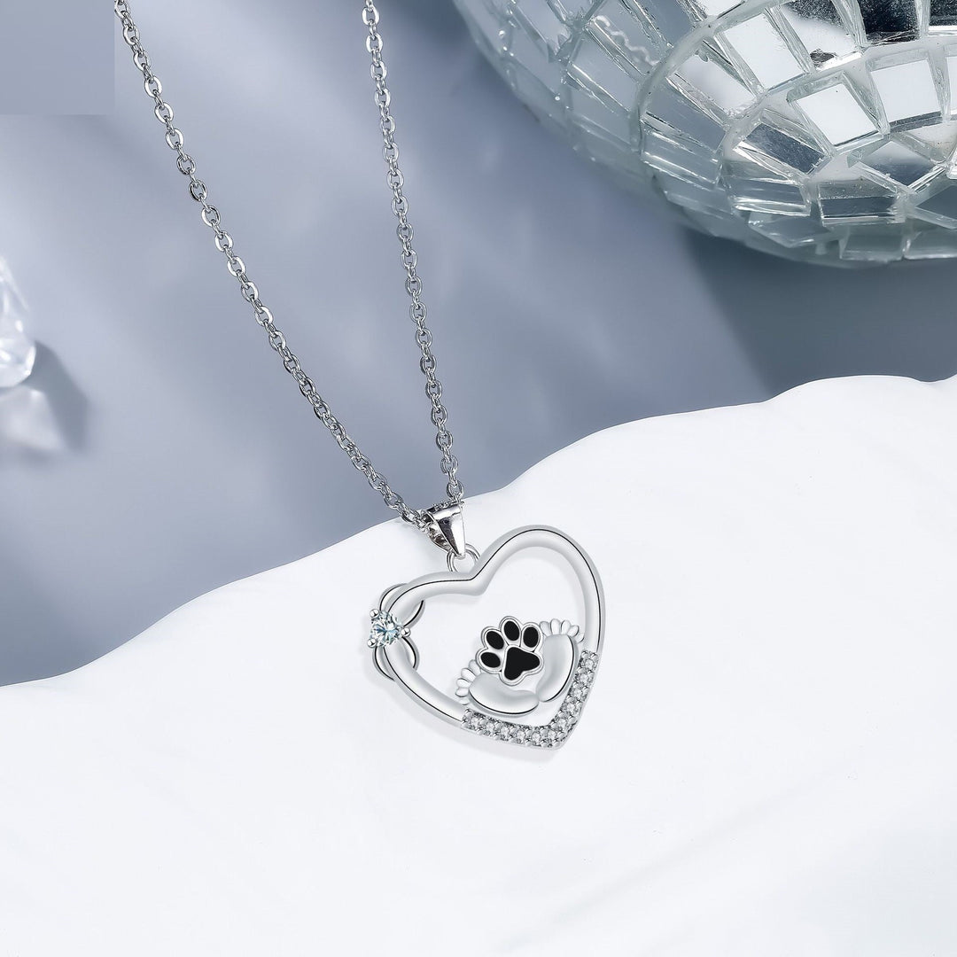 Hjertevarm Paw Chain med Zirconia - Trofaste Ledsagere
