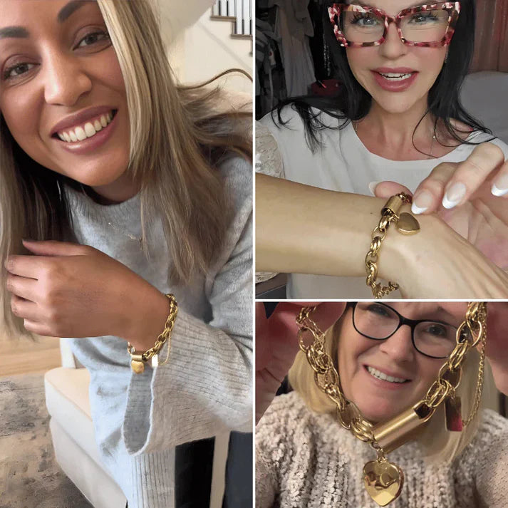 Heartened Chunky Armbånd | Guld