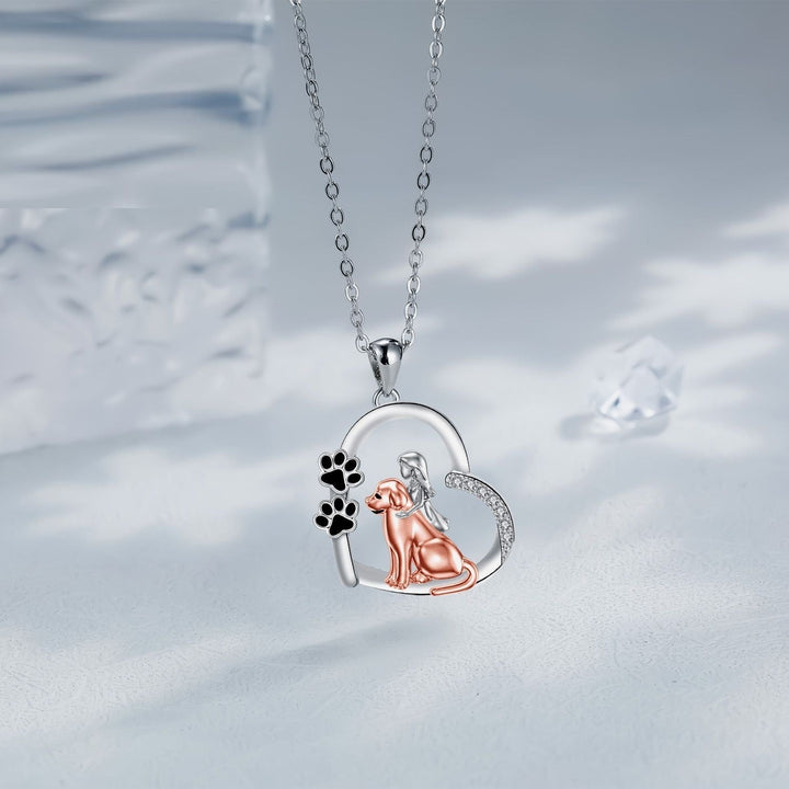 Loyal Følgesvend Hjertekæde - Hund & Ejer