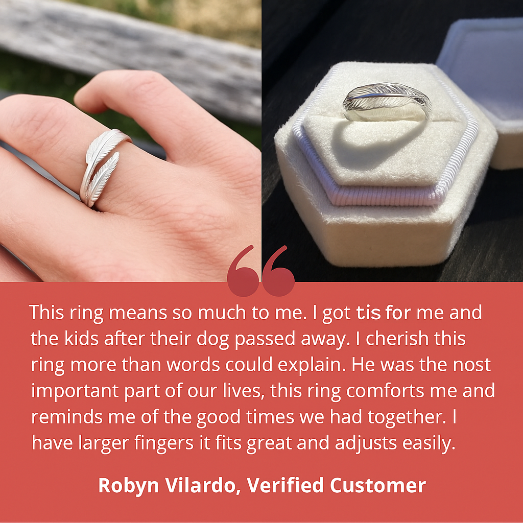 Fjer af en engel – Justerbar hukommelsesring