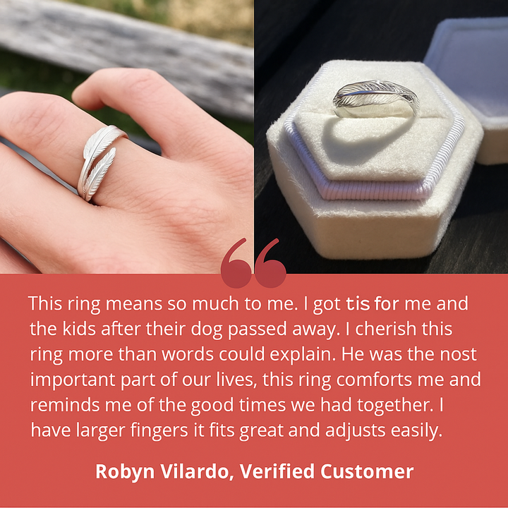 Fjer af en engel – Justerbar hukommelsesring