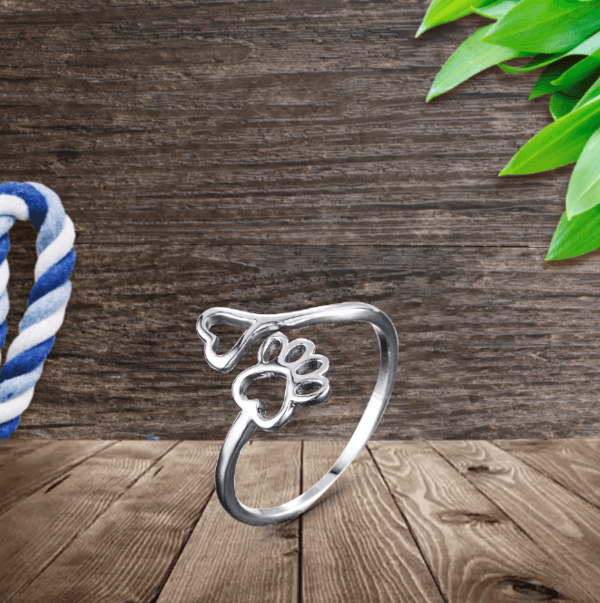 Justerbar Potehjerte Ring i Rustfrit Stål